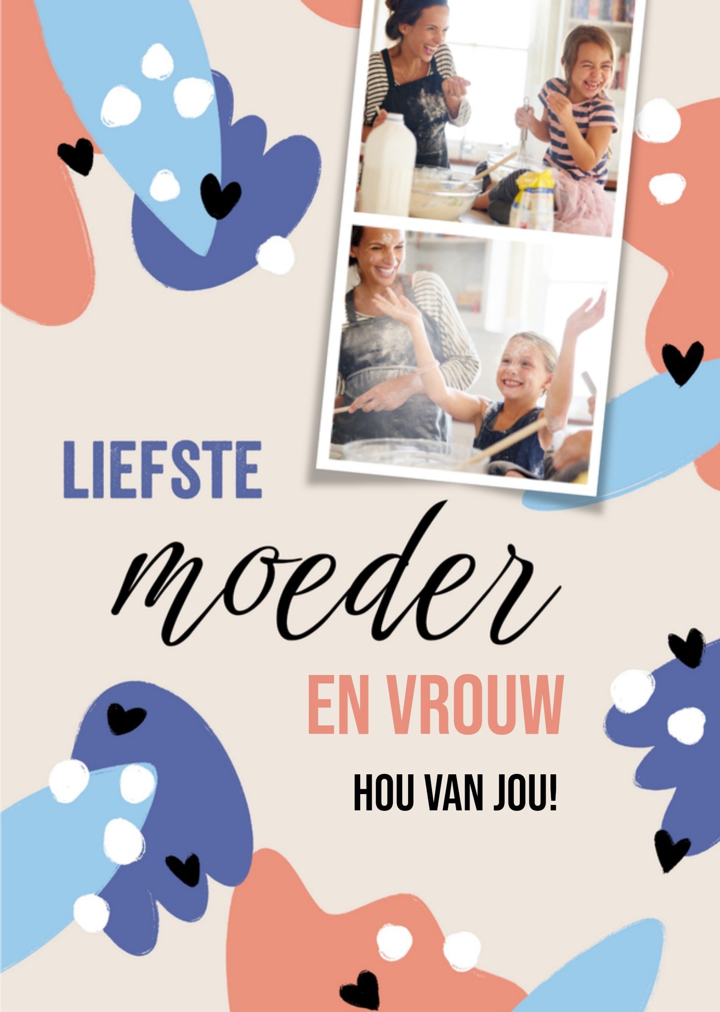 Moederdagkaart Hou van jou! Kaart Greetz