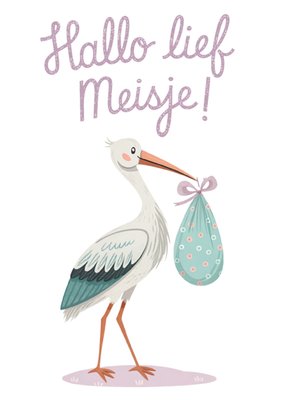 Greetz | Geboortekaart | Hallo lief Meisje!