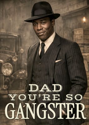 Papa Jij Bent Zo Gangster Vintage Portret Kaart