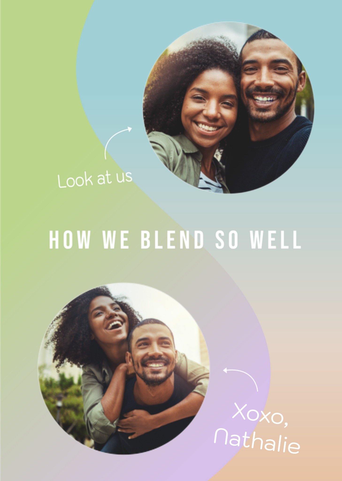 Valentijnskaart We blend so well Greetz