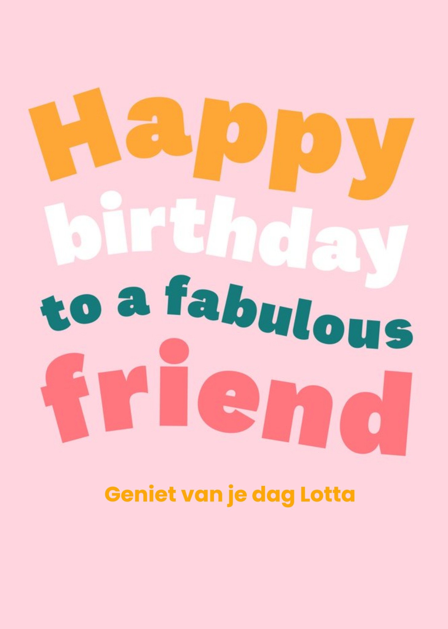 Verjaardagskaart To a fabulous friend Kaart Greetz