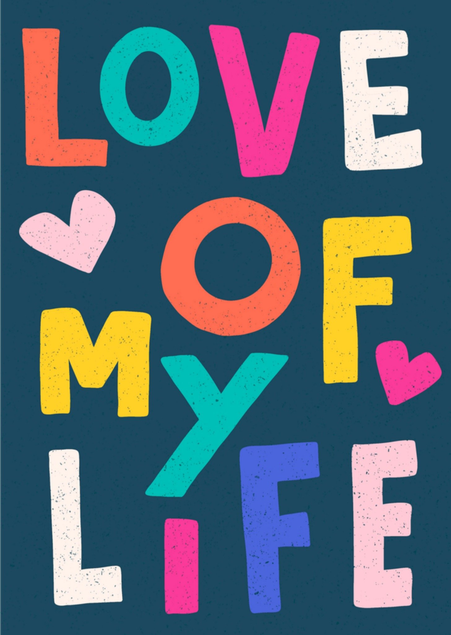 Greetz Valentijnskaart Love of my life Harten Standard Card