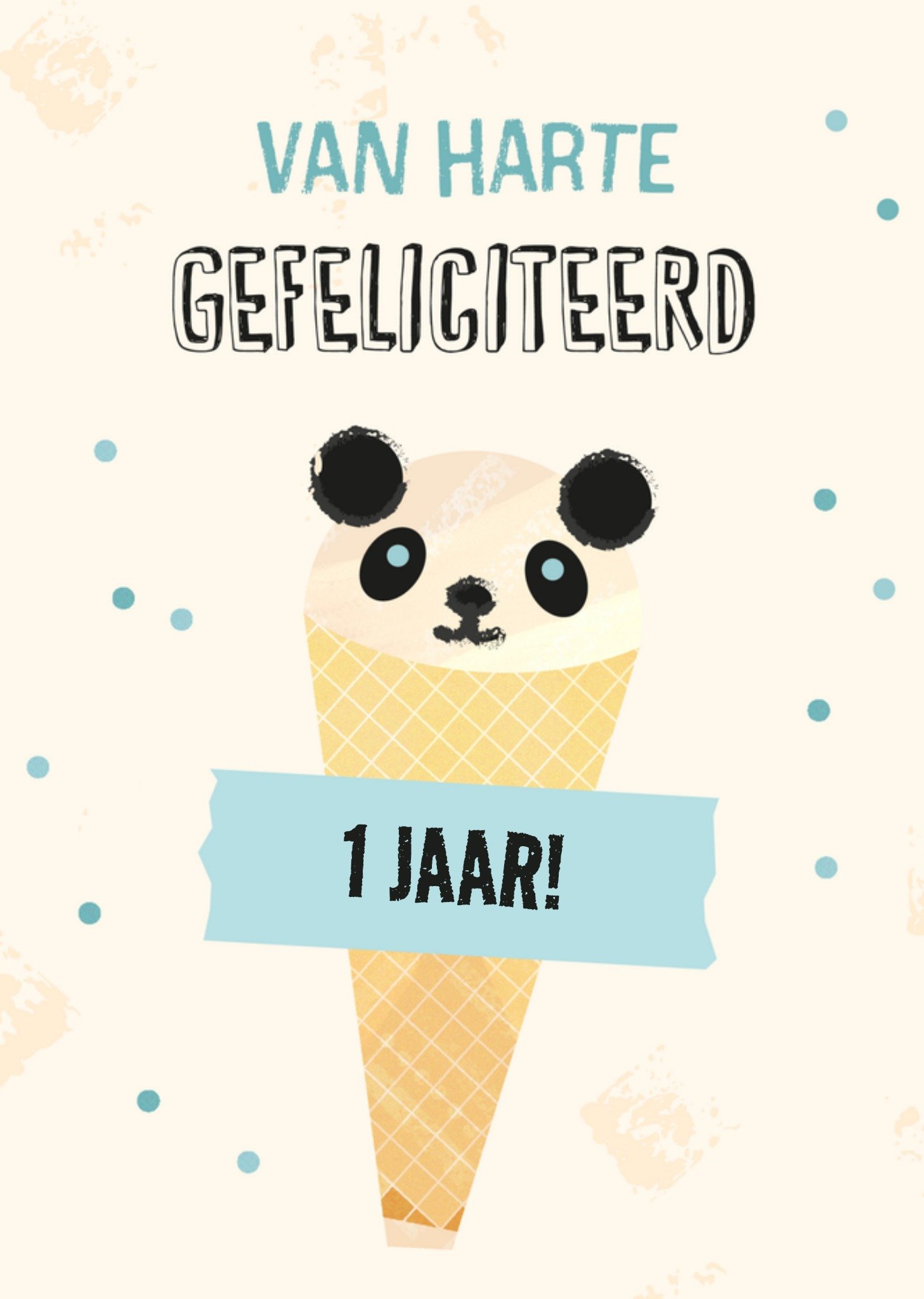 Greetz Verjaardagskaart Panda Standard Card