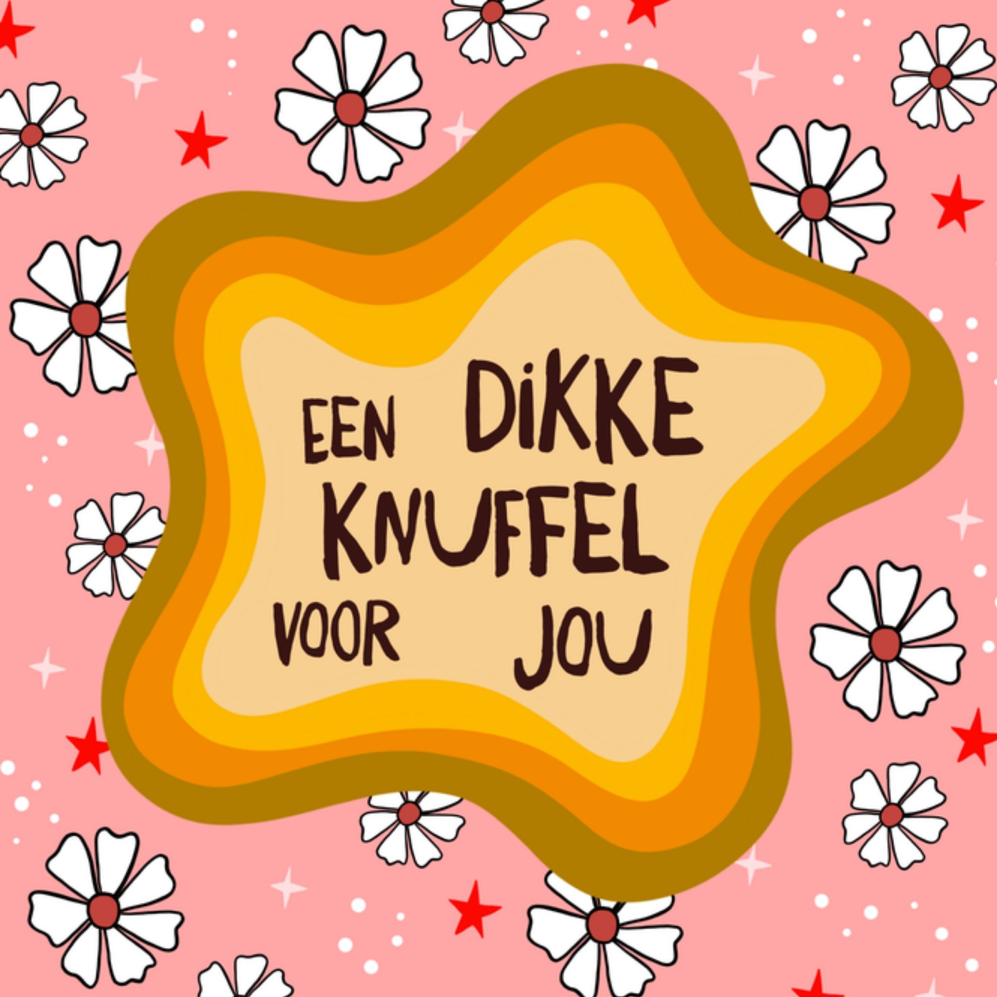 Greetz Denken aan Bloem Knuffel Vierkant
