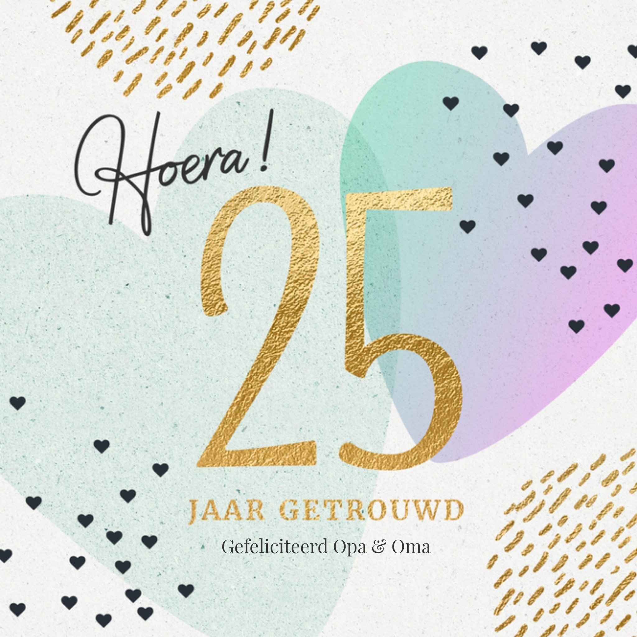 Huwelijksjubileumkaart Lief Vierkante Kaart Luckz