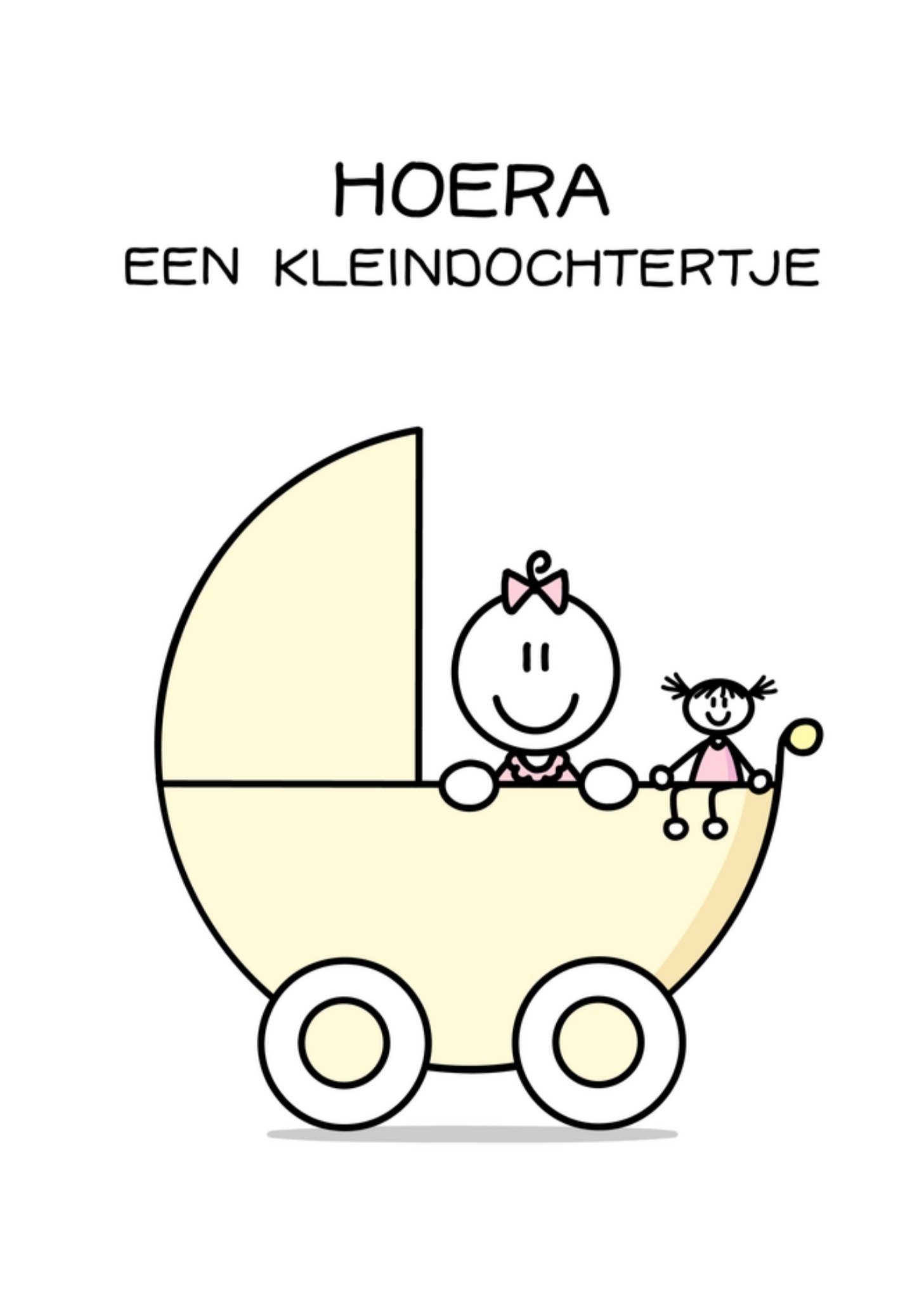 Geboortekaart Kleindochtertje Kaart YH Tekent