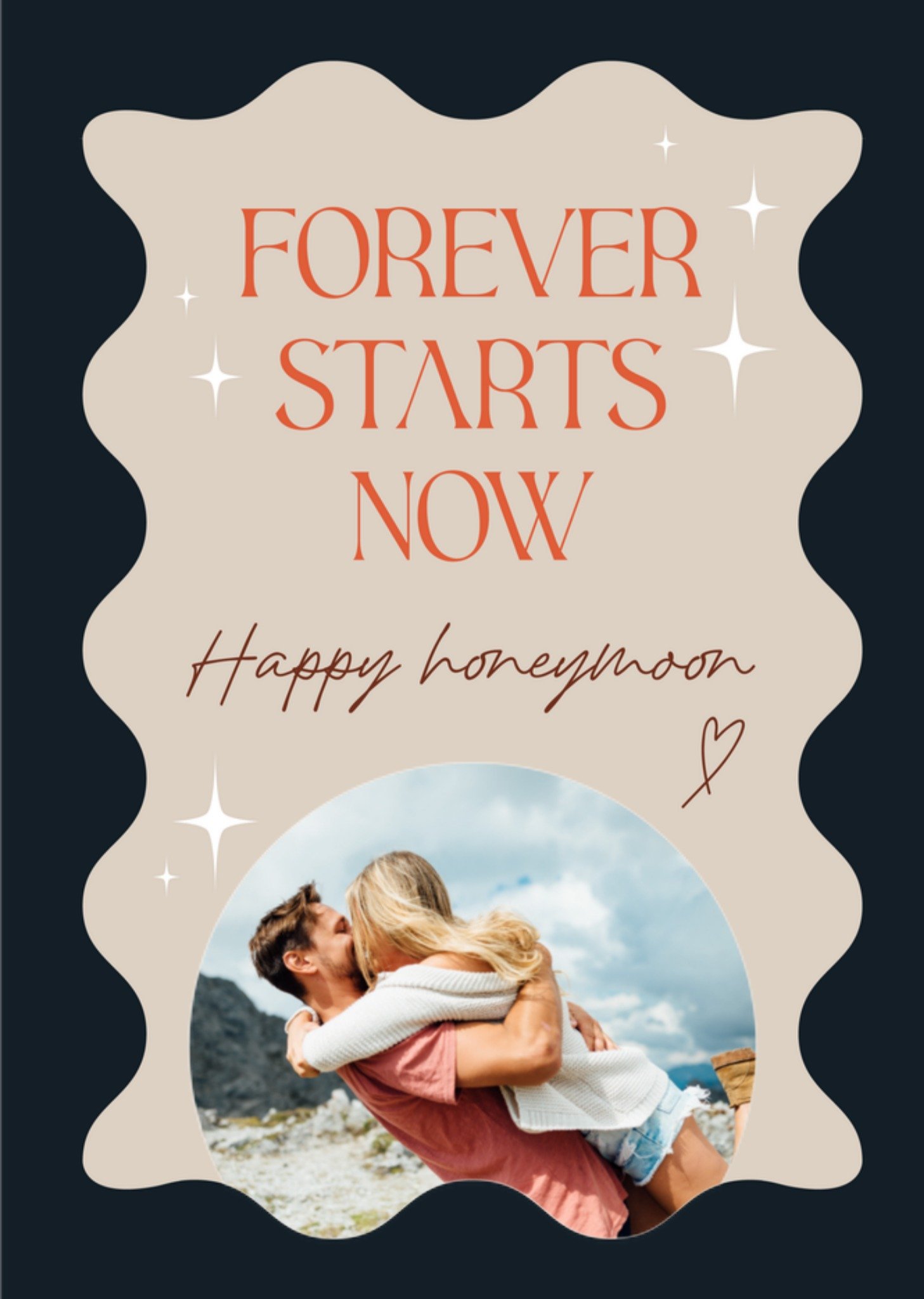 Greetz Huwelijkskaart Honeymoon Forever starts now Met foto Standard Card