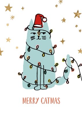 Greetz | Kerstkaart | Illustratie kat