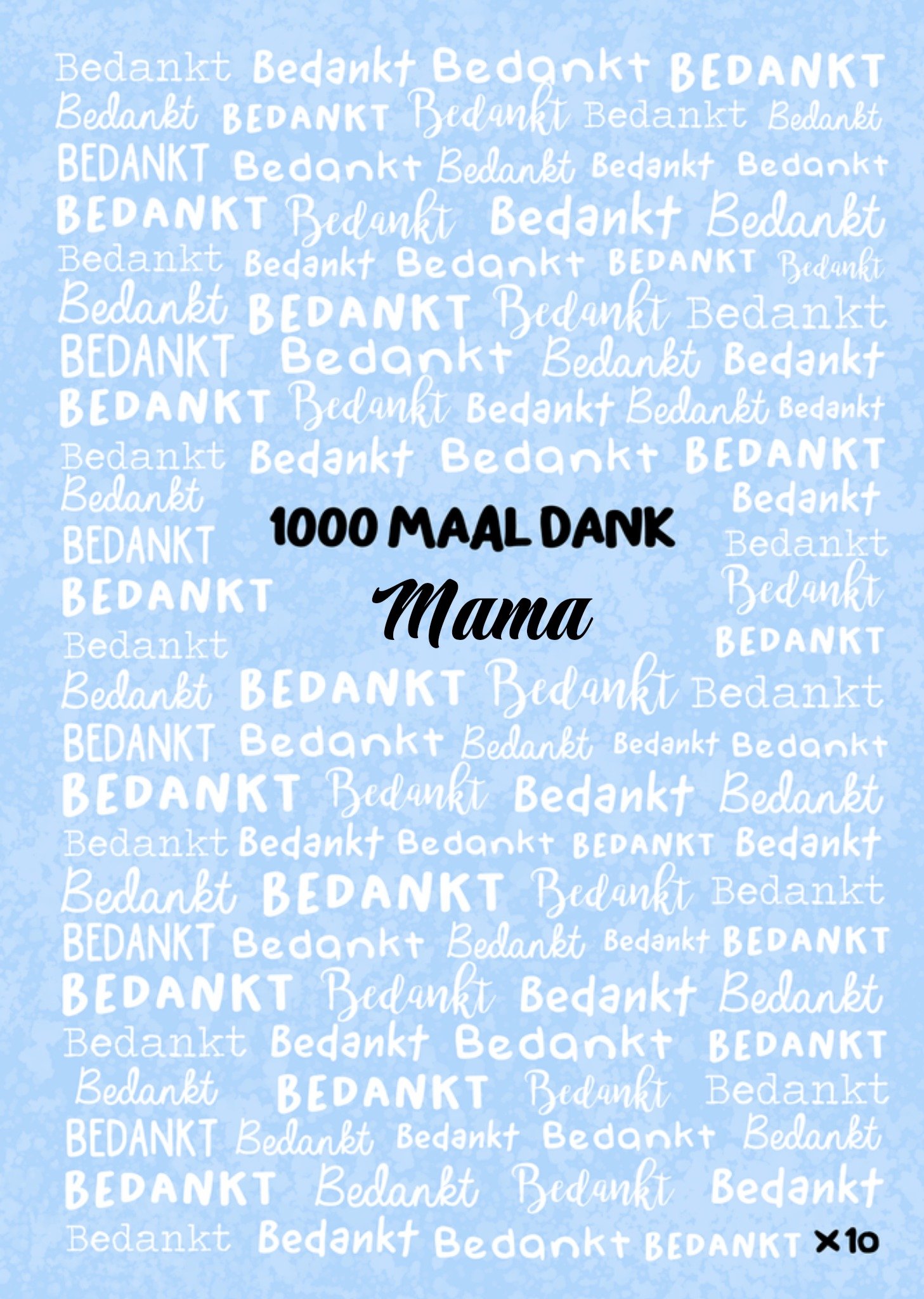 Bedanktkaart 1000 maal dank Kaart Liefs Jansje
