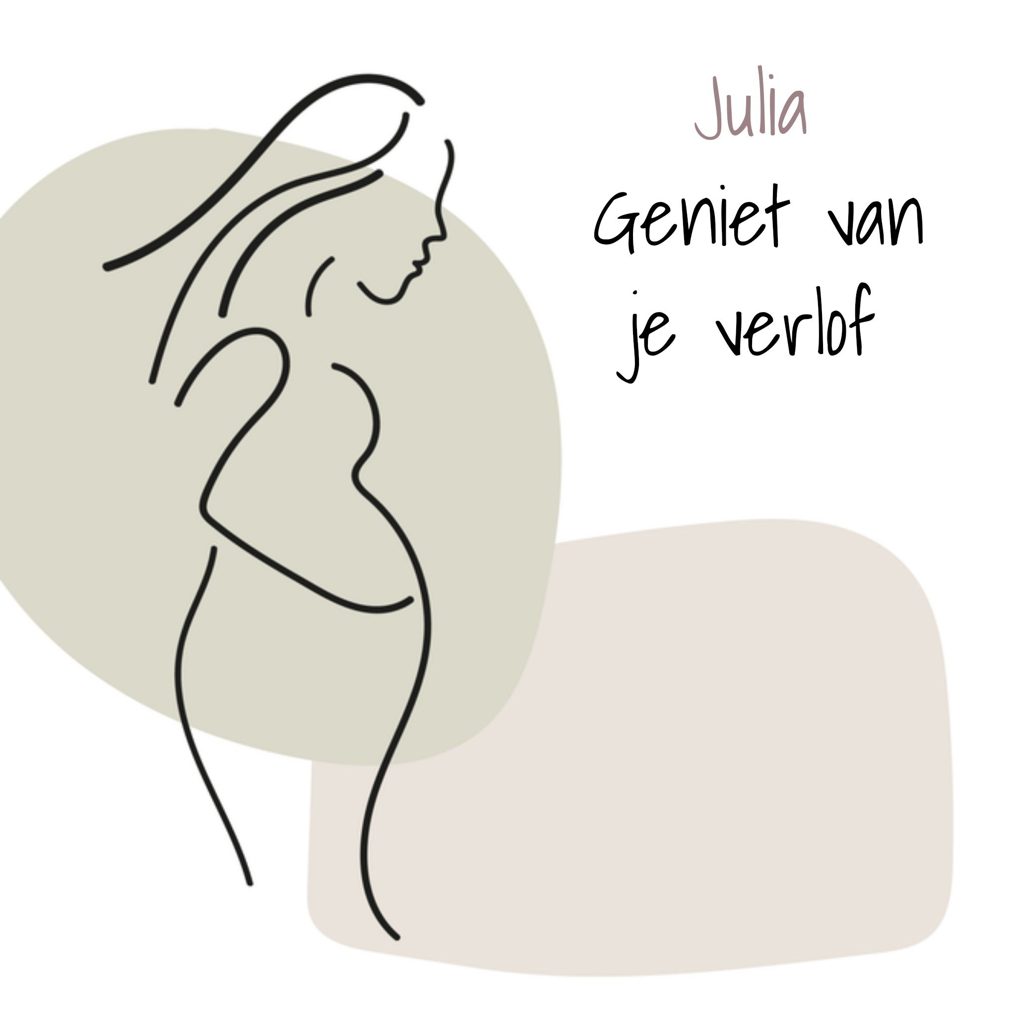 Greetz Zwangerschapskaart met naam Vierkant