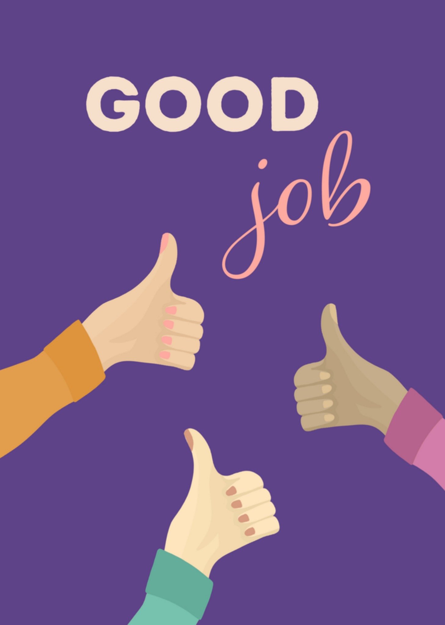 Secretaressedag kaart duimpjes Greetz