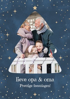 Tsjip | Kerstkaart | Lieve opa & oma Prettige feestdagen! | Met foto