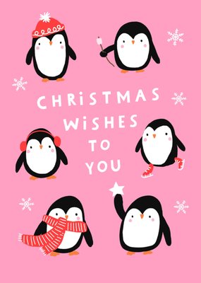 Scribbler | Kerstkaart | Christmas Wishes | Pinguin