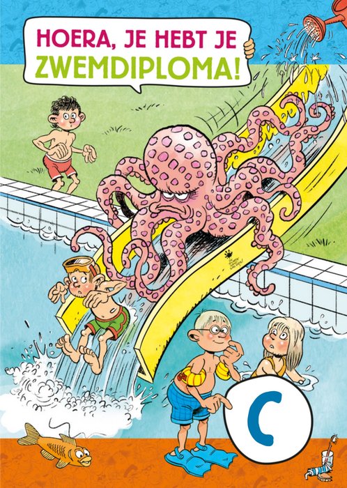 Jan van Haasteren Junior | Zwemdiploma kaart | Octopus | C