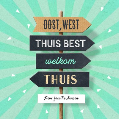 Luckz | Vakantie kaart | Welkom Thuis