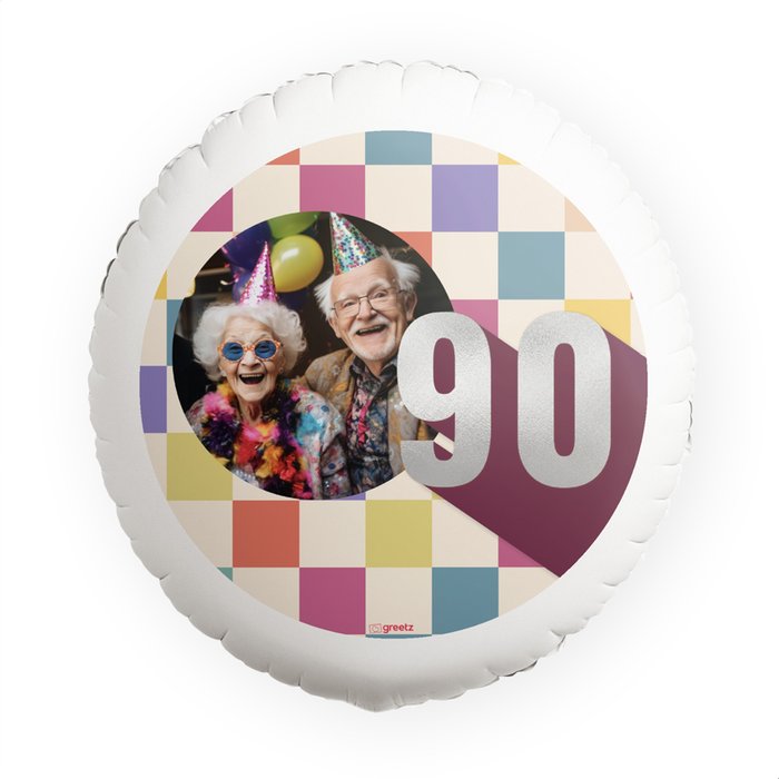 Ballon | 90 jaar | Foto aanpasbaar