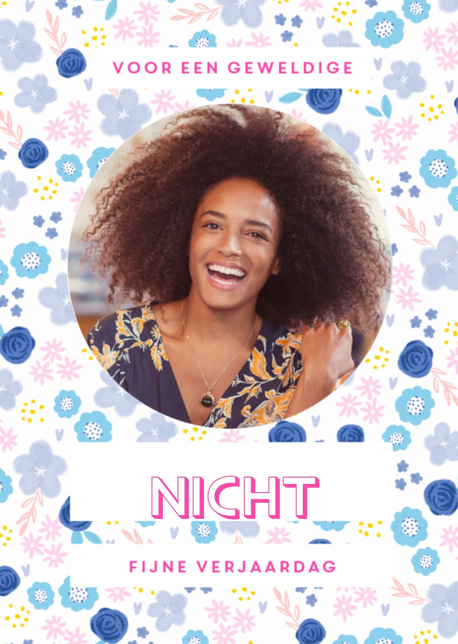 Verjaardag Nicht Bloemen Kaart Greetz