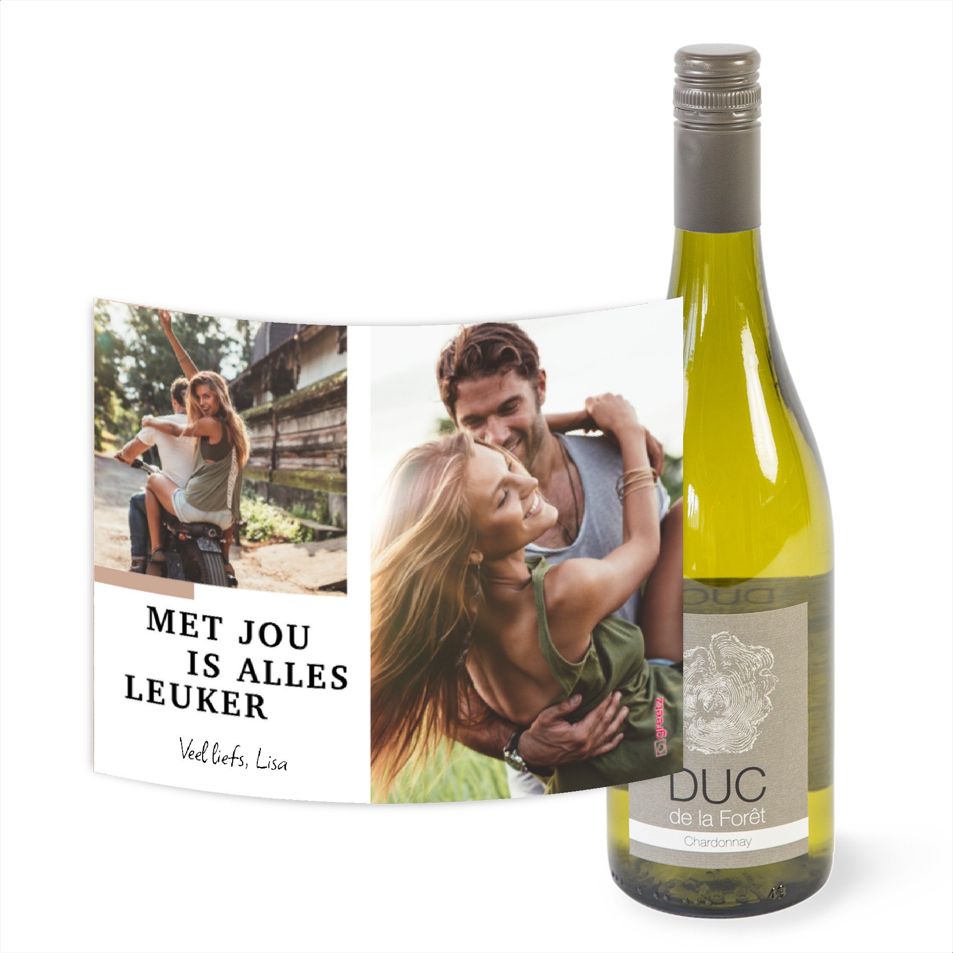 Duc de la Forêt | Duc de la Foret | Chardonnay | Love met eigen foto tekst | 750 ml