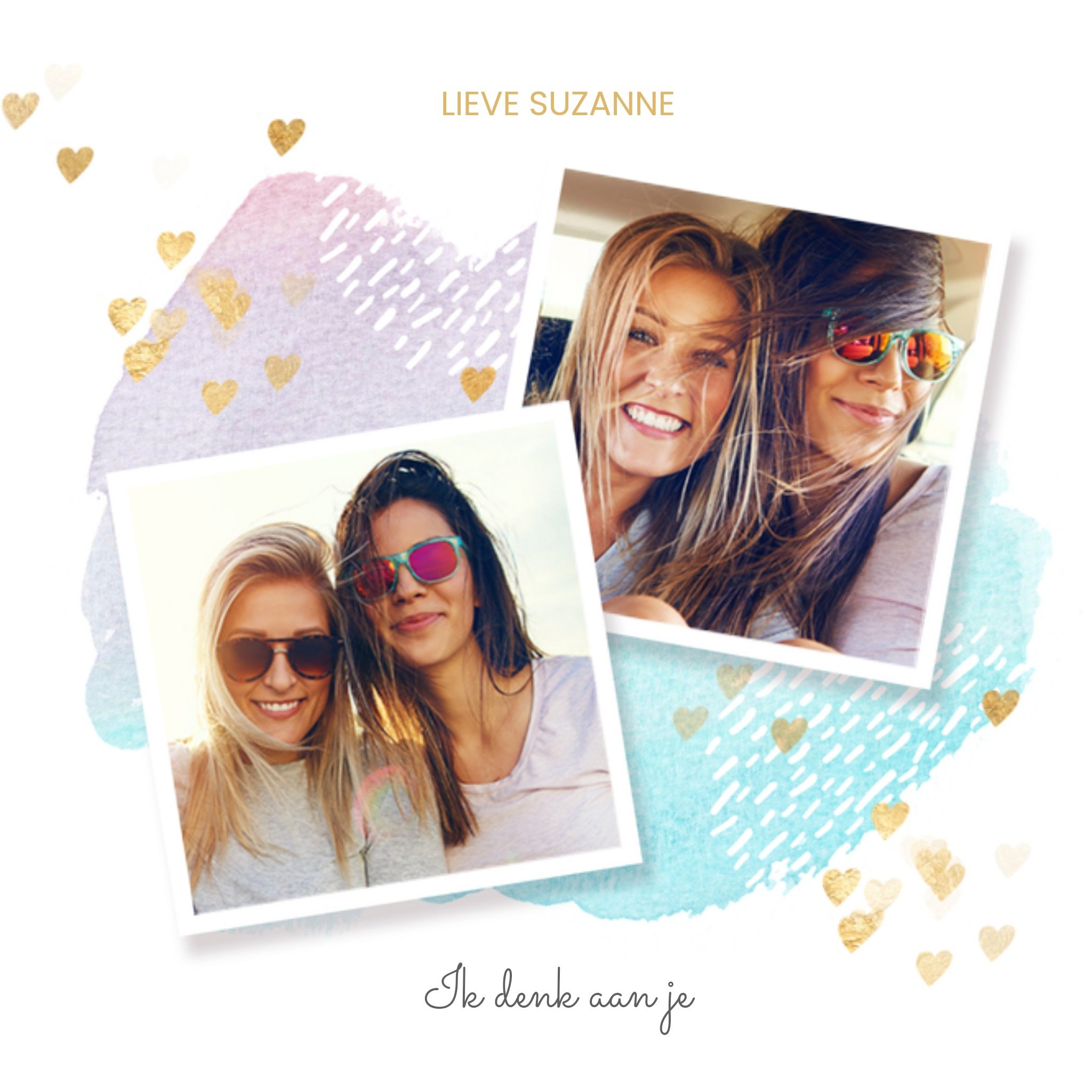 Sterkte kaart fotokaart met naam Vierkante Kaart Luckz
