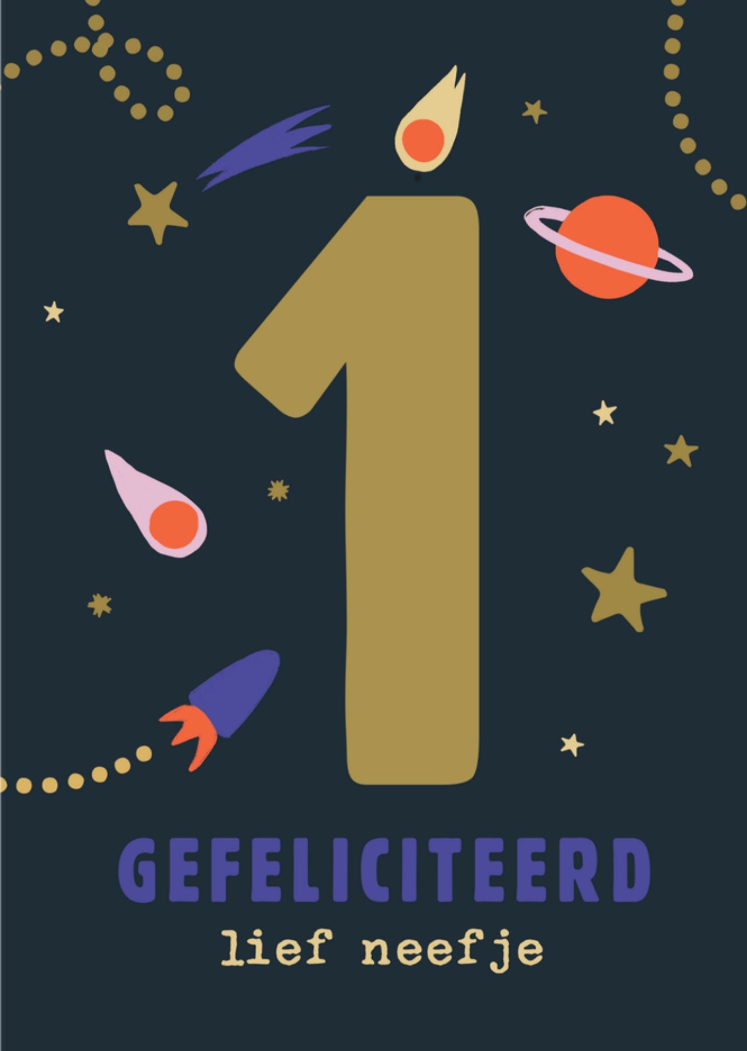 Verjaardagskaart 1 Lief Neefje Greetz