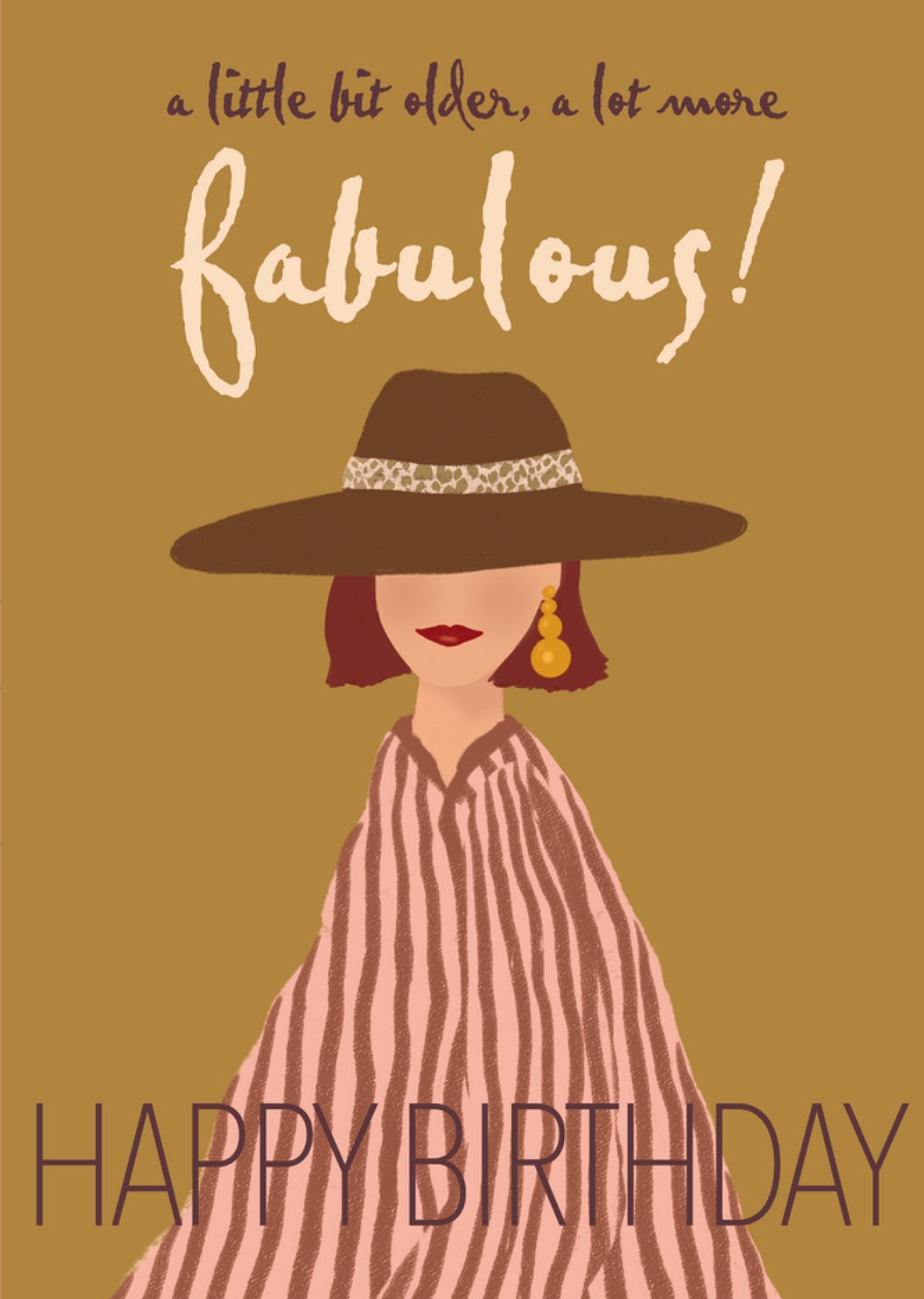 Verjaardagskaart A little bit older a lot more fabulous Kaart Tsjip