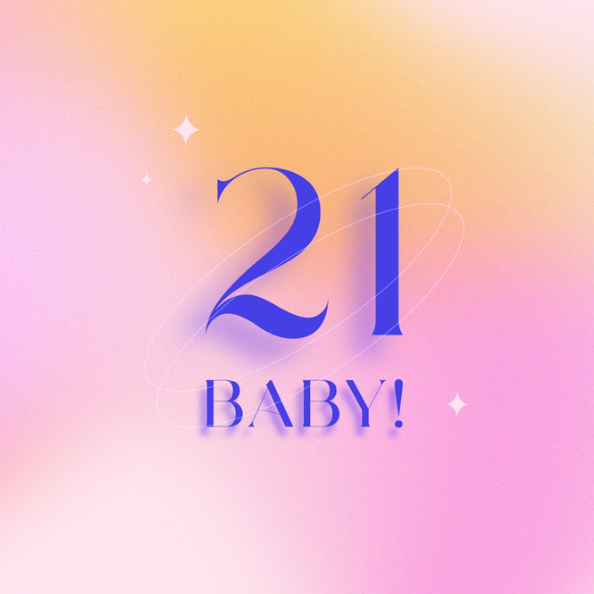 Greetz Verjaardagskaart 21 jaar Vierkant