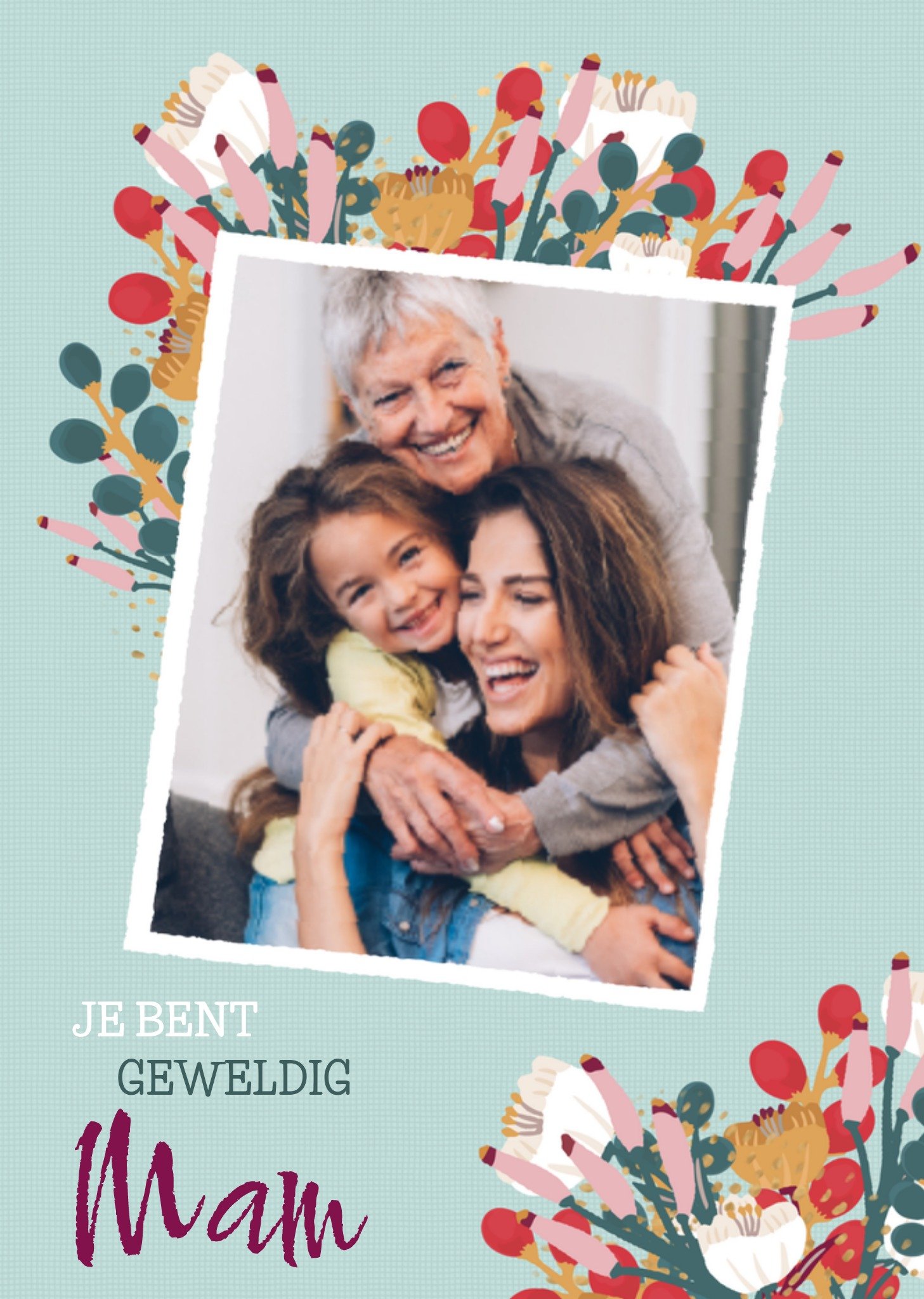 Moederdagkaart bloemen foto Greetz