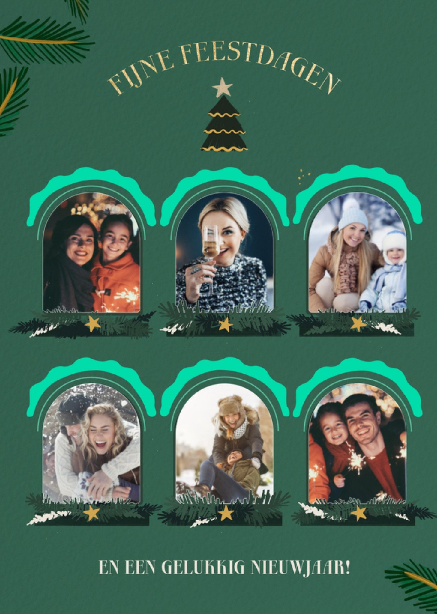 Greetz Kerstkaart fotokaart feestdagen Standard Card