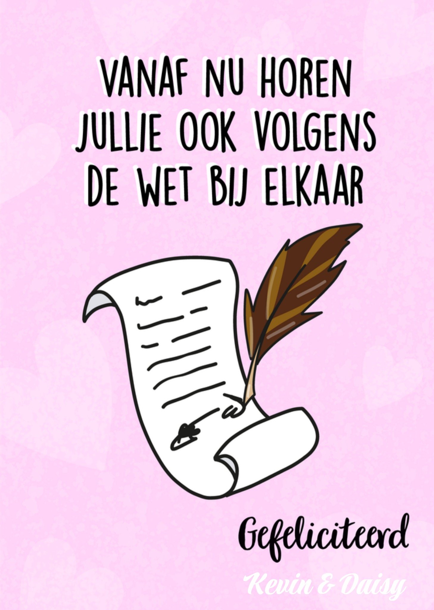 Huwelijkskaart Gefeliciteerd Kaart Liefs Jansje