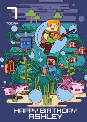 Minecraft 7e Verjaardag Kaart