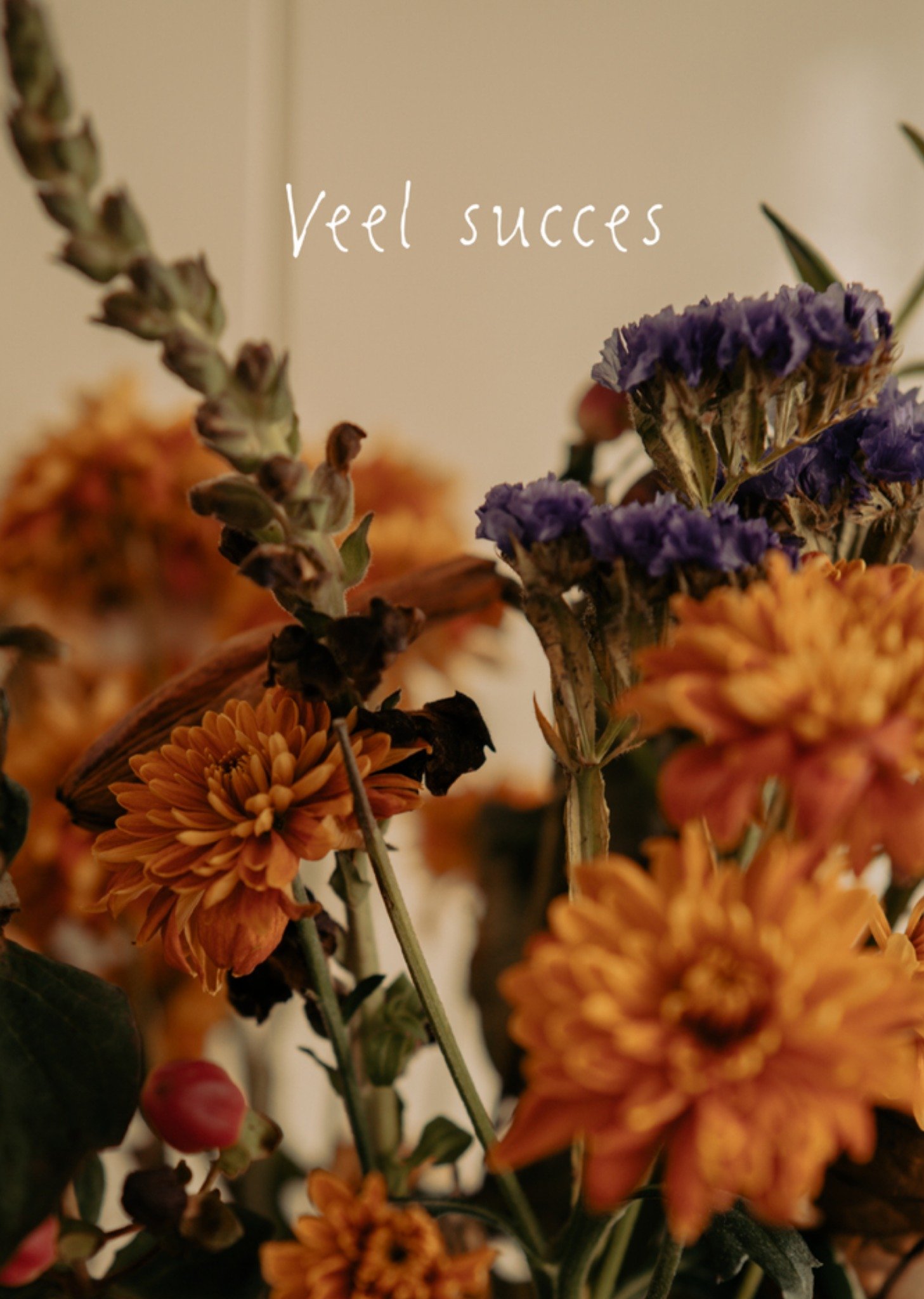 Greetz Succeskaart bloemen fotografie Standard Card