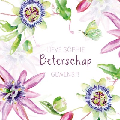 Michelle Dujardin | Beterschapskaart | Bloemen