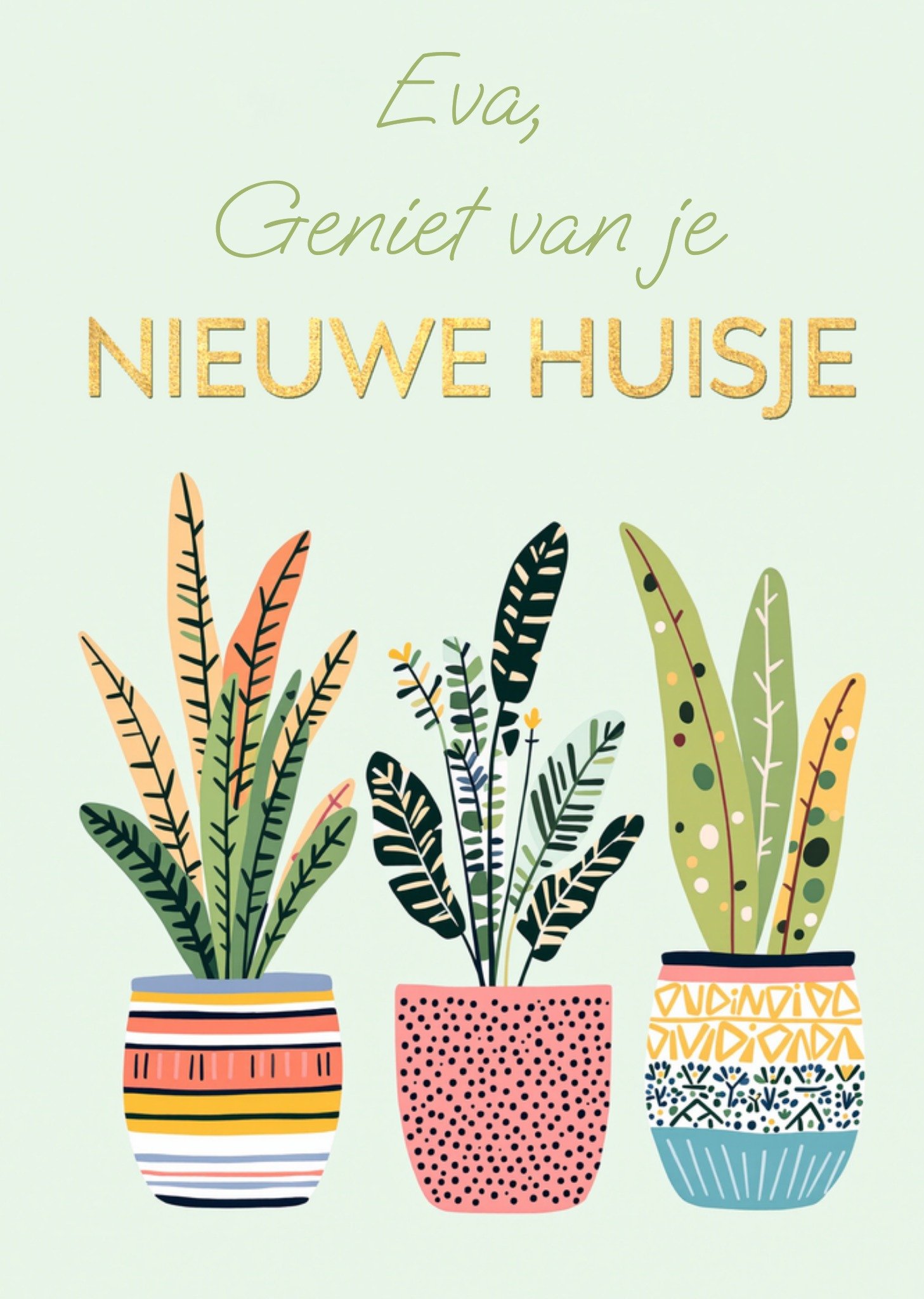 Nieuwe woning kaart Geniet van je nieuwe huisje Kaart Greetz