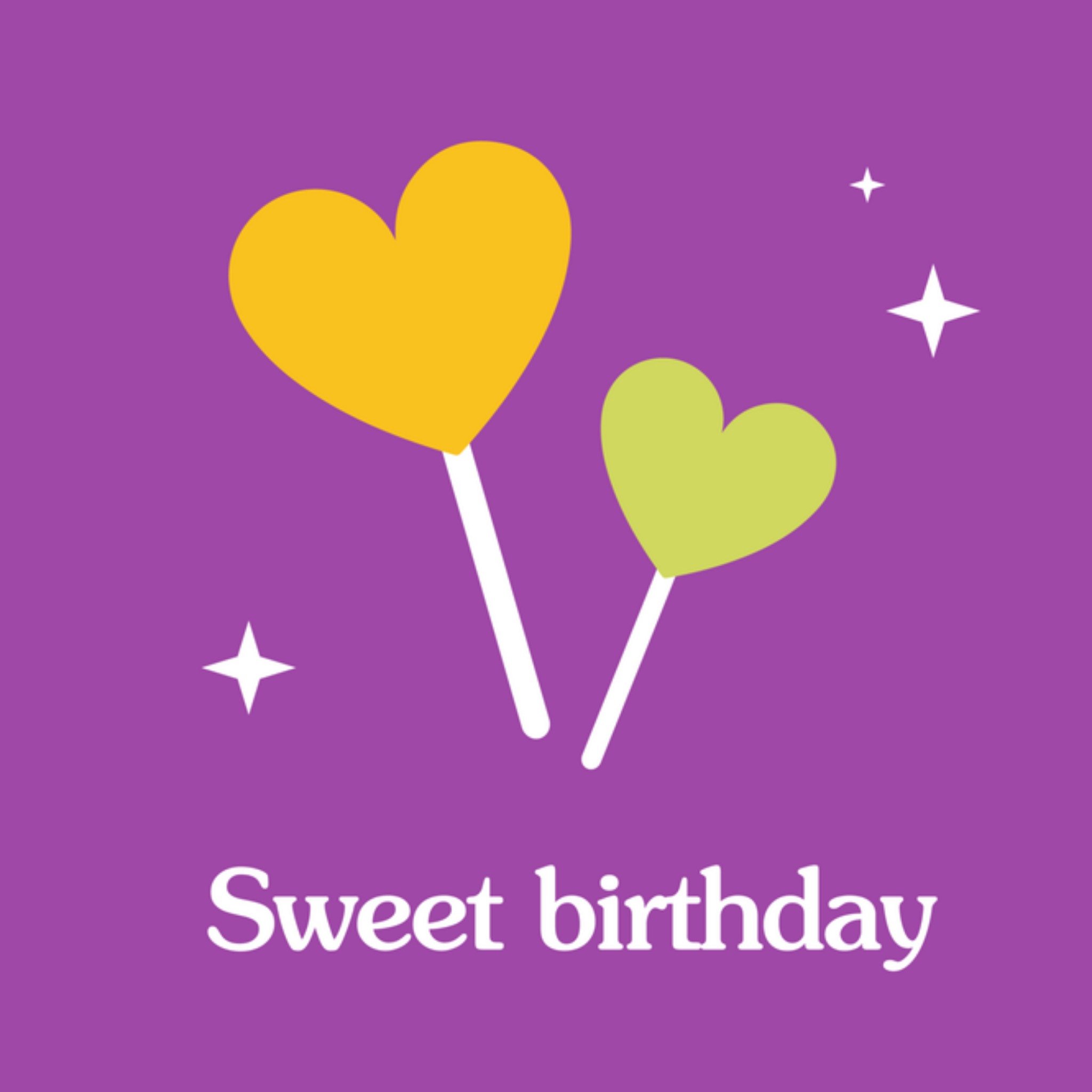 Greetz Verjaardagskaart lolly Vierkant