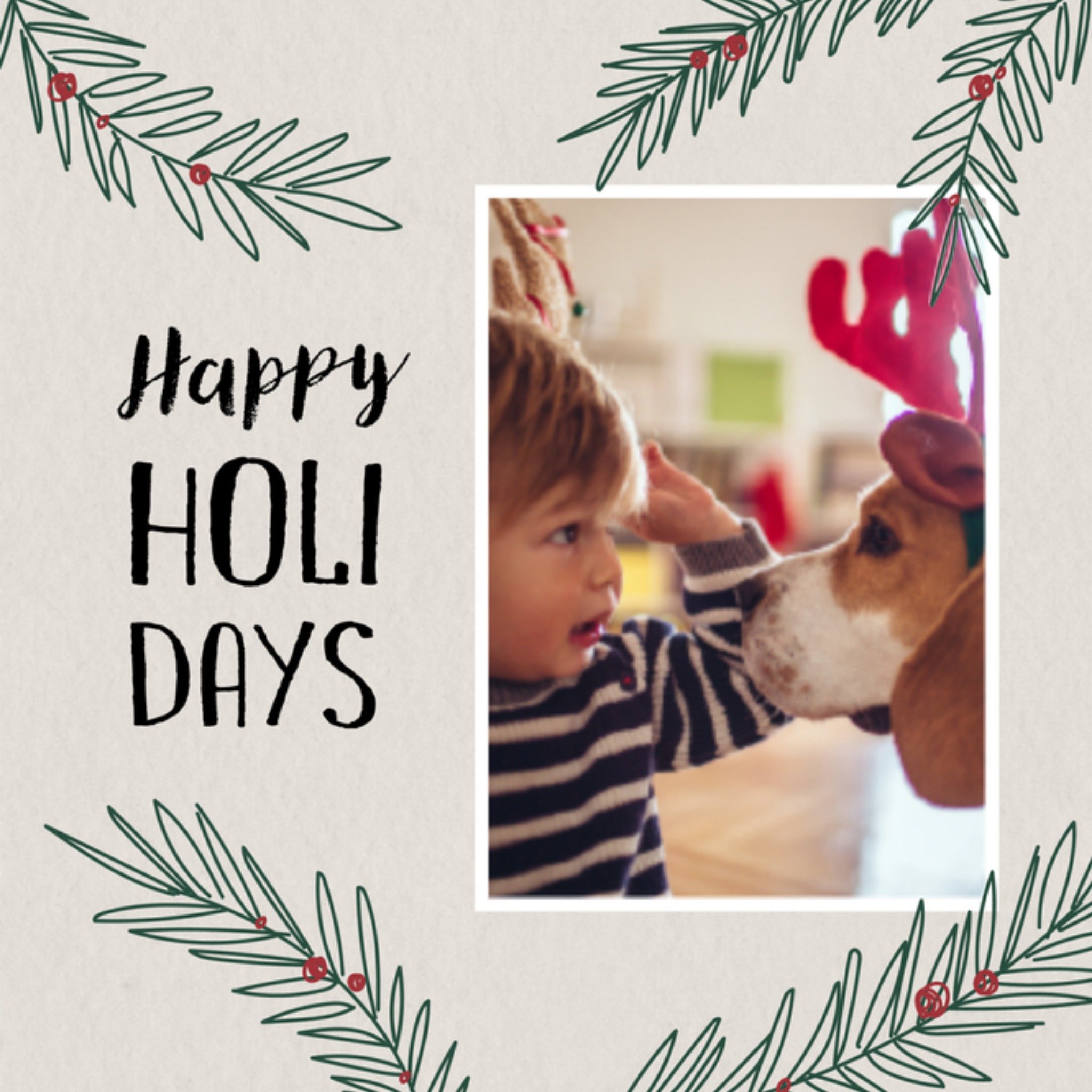 Greetz Kerstkaart Foto Vierkant