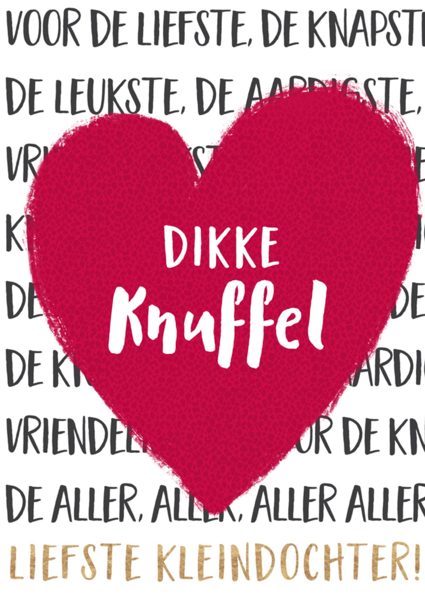 Valentijnskaart kleindochter hartje Kaart Tsjip