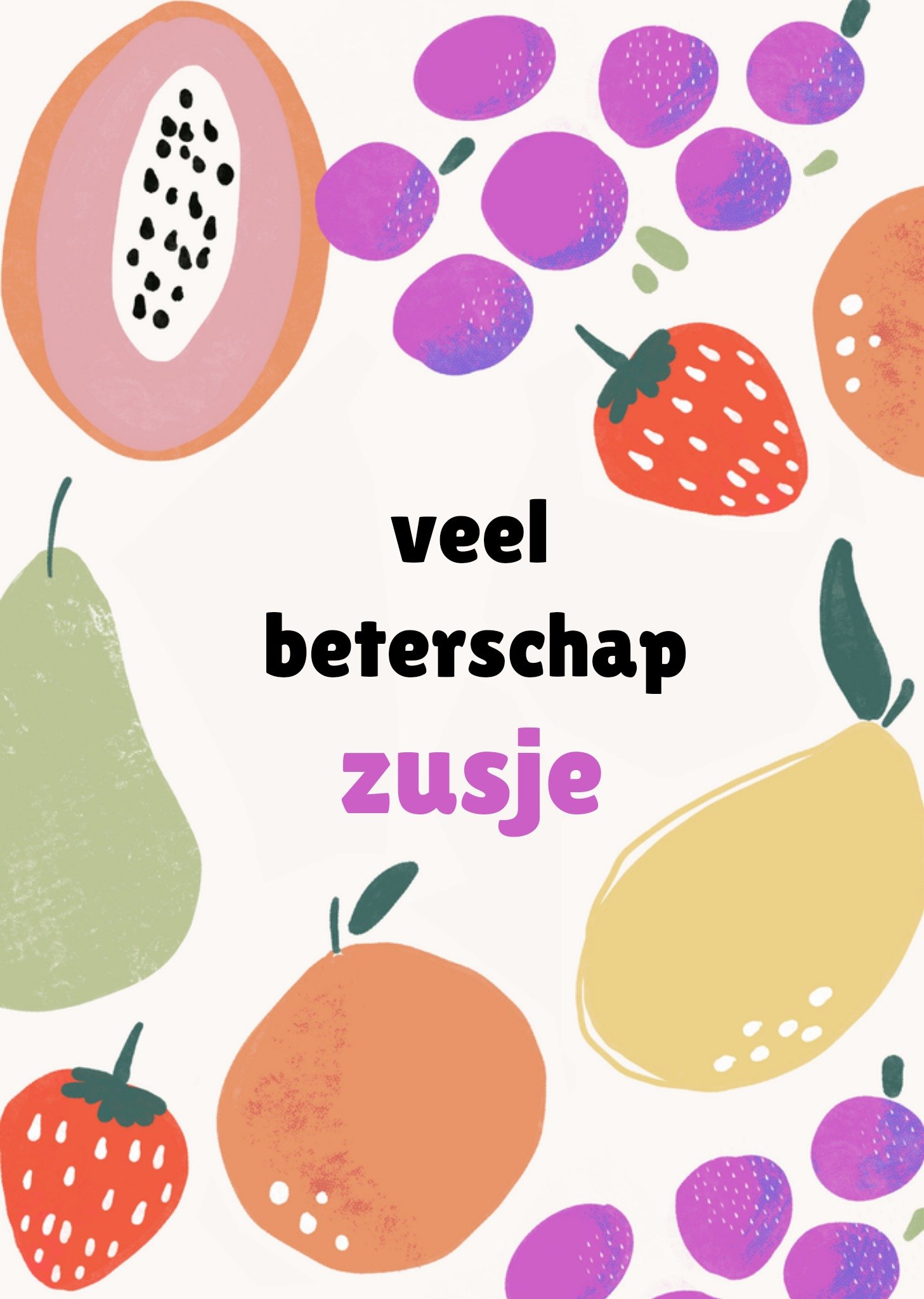 Beterschapskaart Veel beterschap zusje Greetz