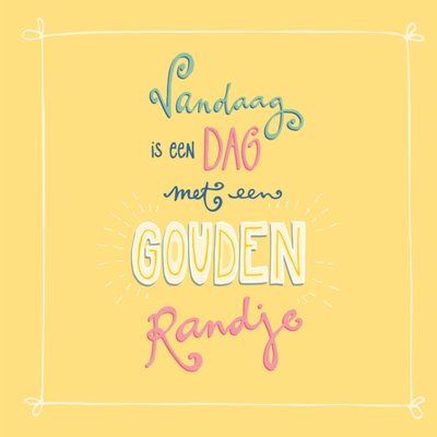 Funny Side Up | Verjaardagskaart | Gouden randje