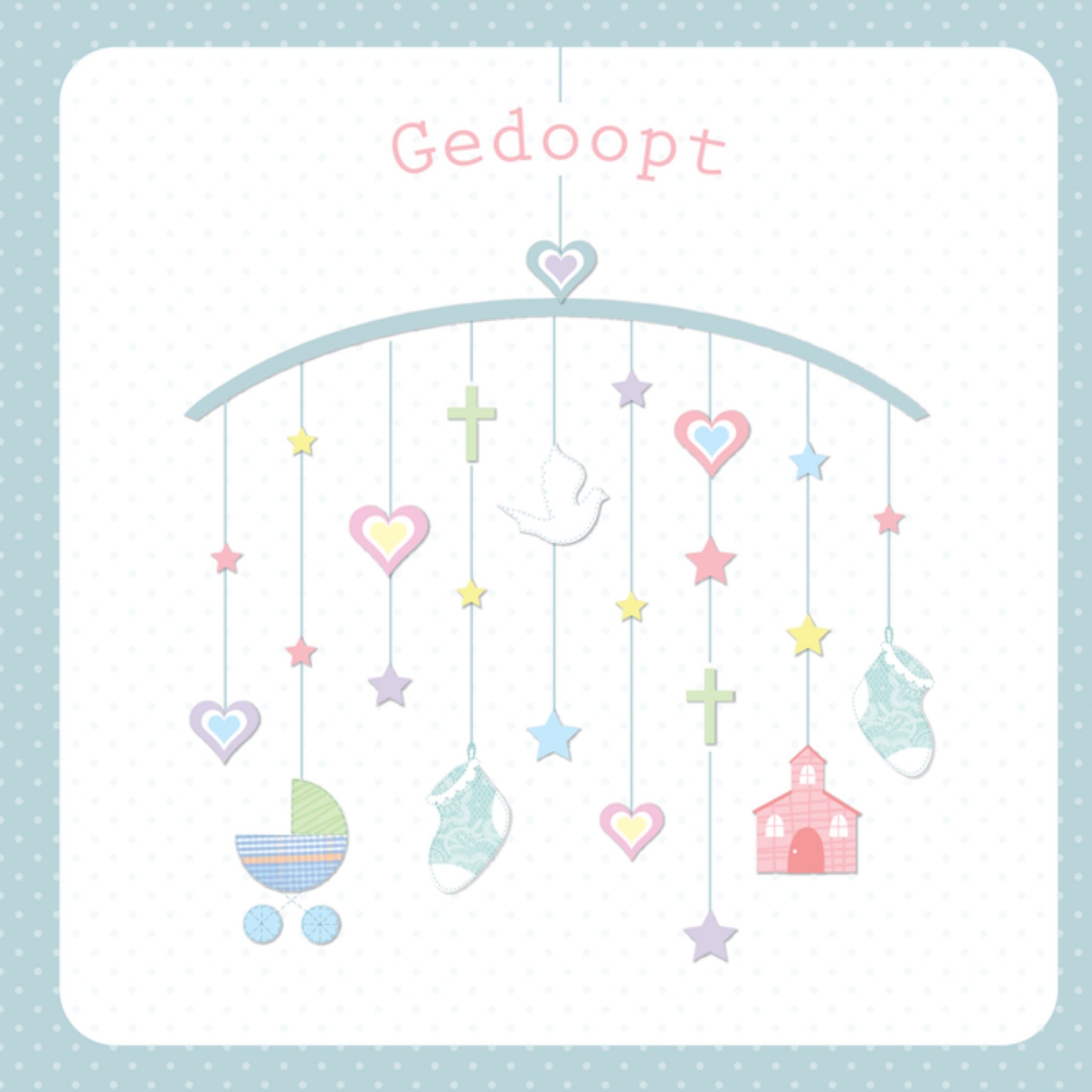 Davora Doop kaart Jongen Vierkante Kaart Davora Ltd