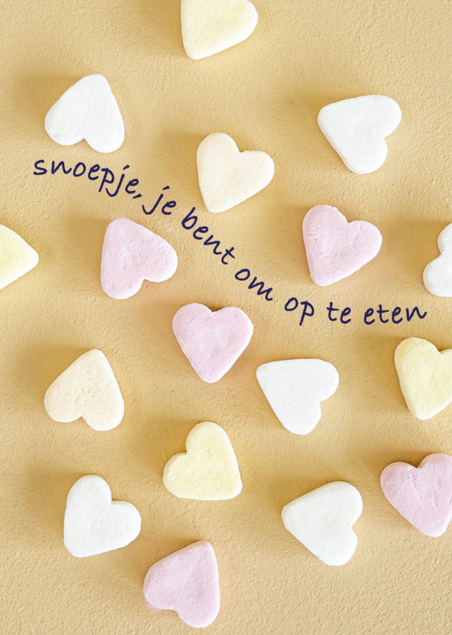 Valentijnskaart hartjes snoep Kaart Greetz