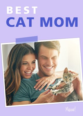 Best Cat Mom Foto Upload Kattenmoeder Kaart