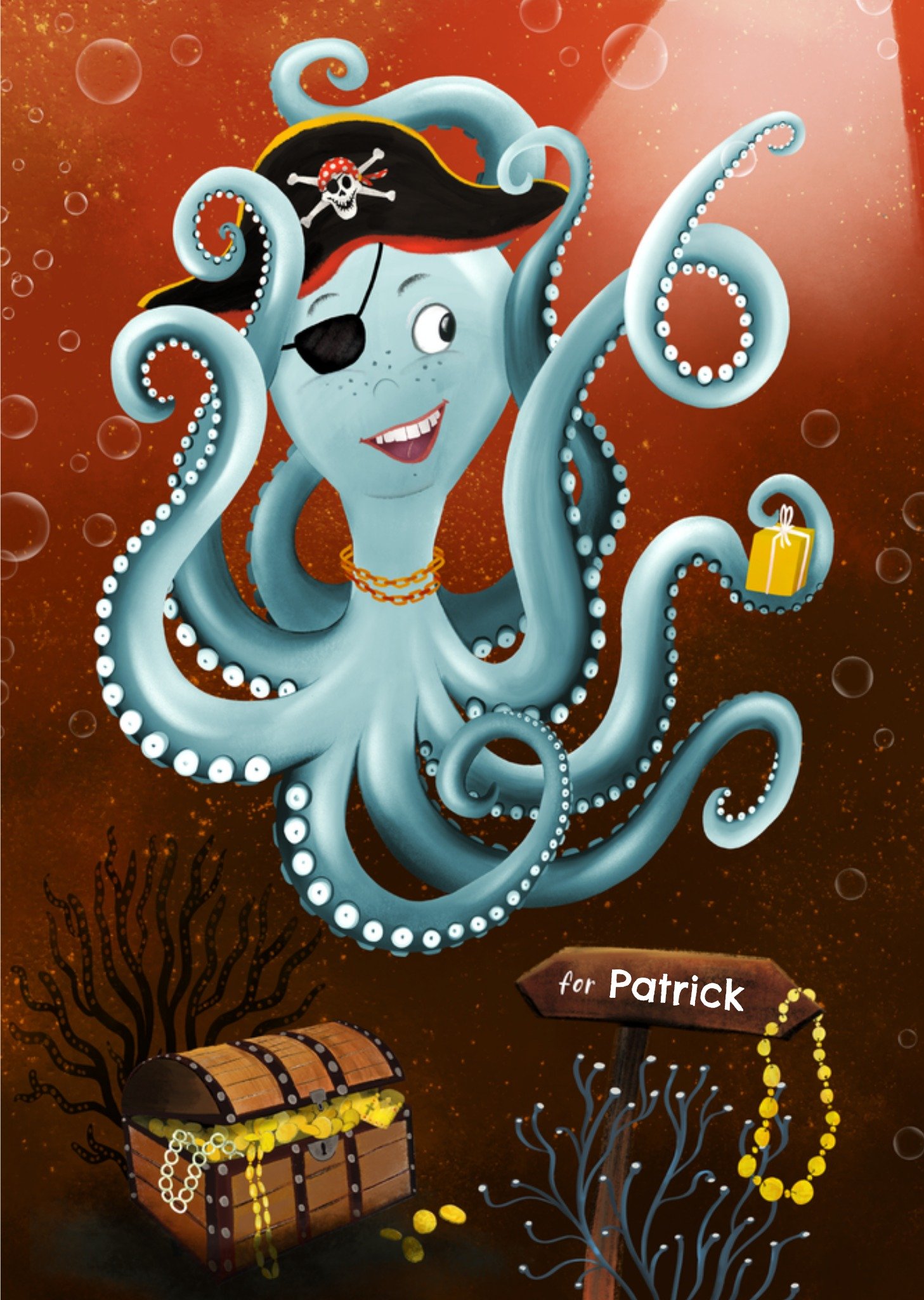 Patricia Hooning Verjaardagskaart Piraten 6 Kaart Fishuals