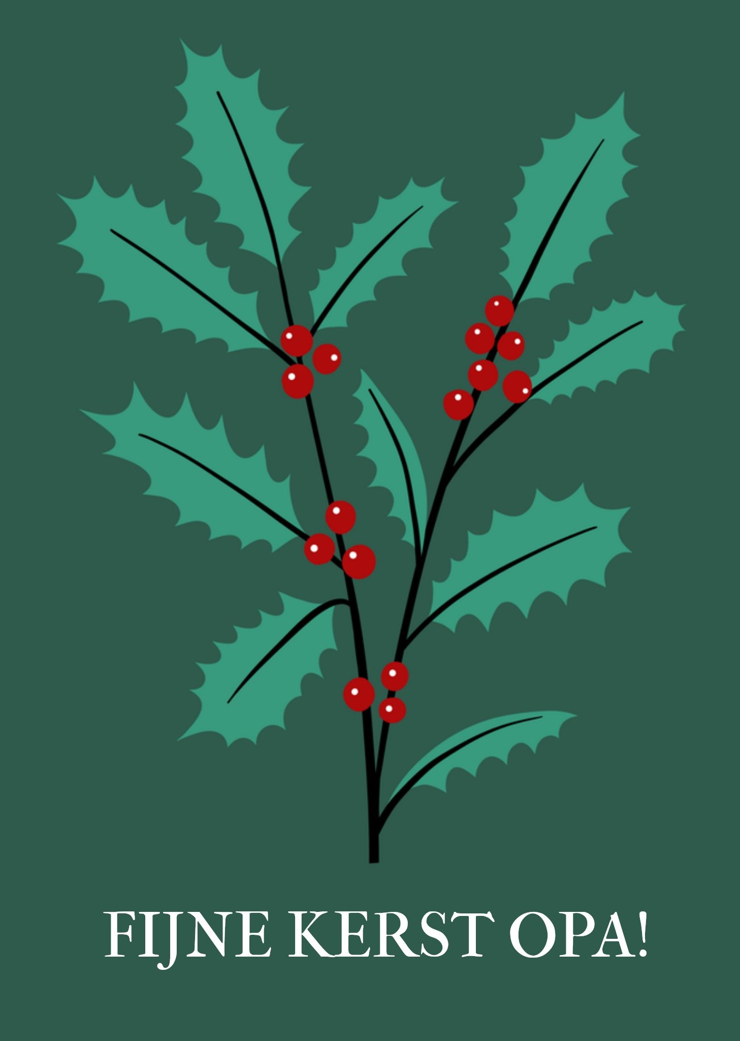 Greetz Kerstkaart fijne kerst opa hulst Standard Card