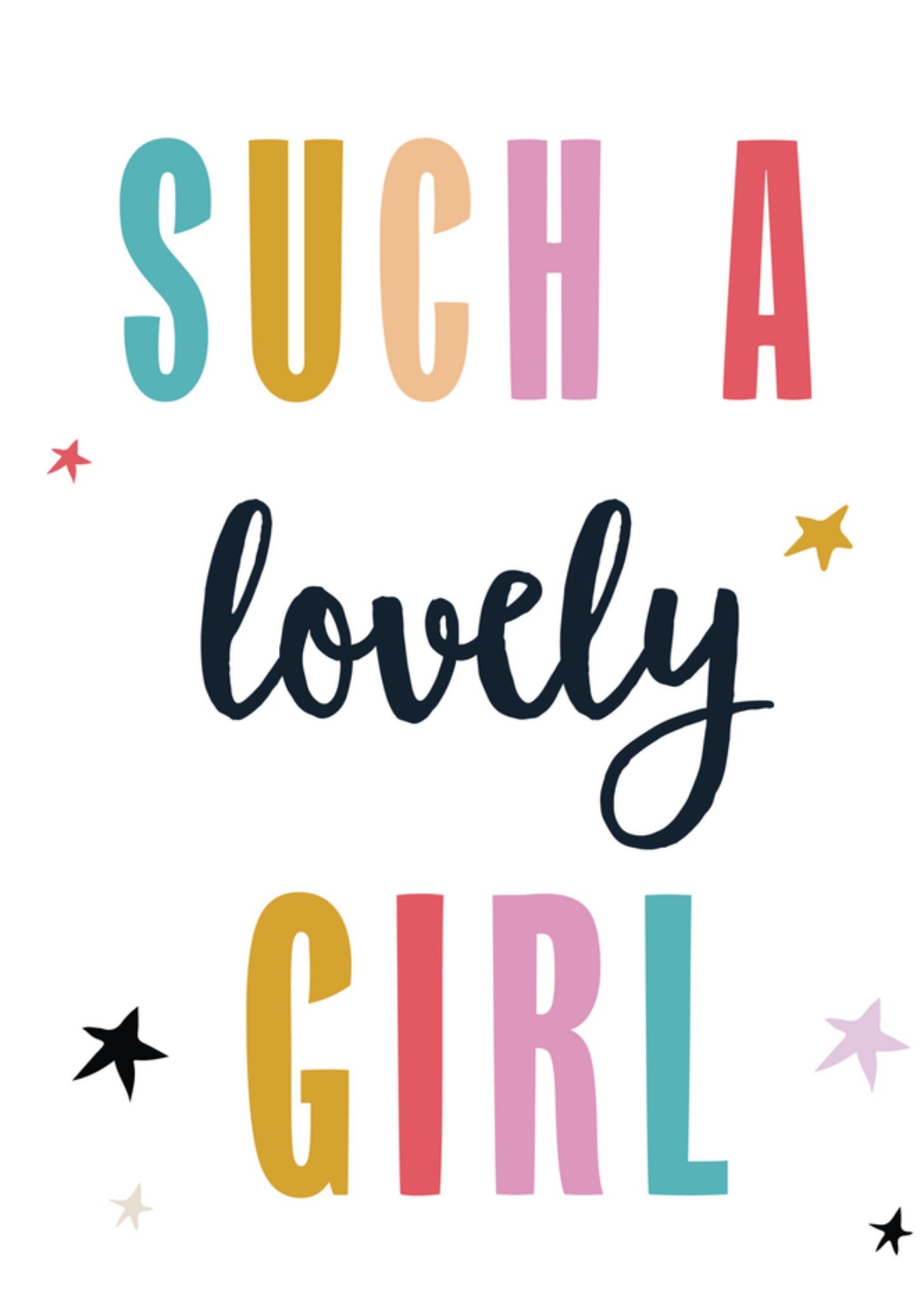 Greetz Geboortekaart lovely girl Standard Card
