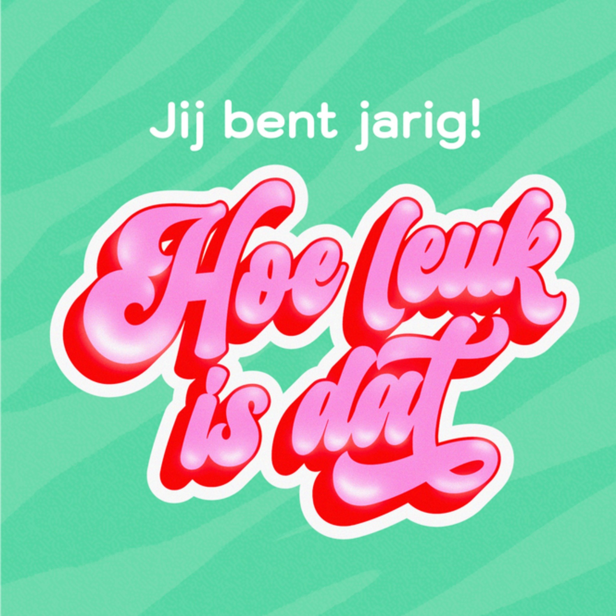 Greetz Verjaardagskaart Vierkante Kaart Fred van Leer