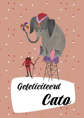 Felicitatiekaartje met olifant