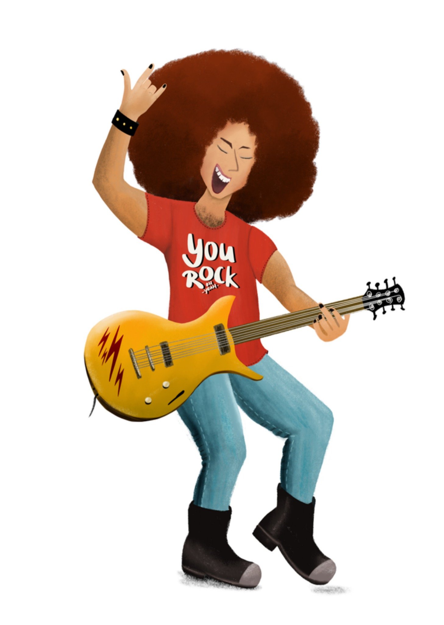 Greetz Geslaagd kaart You Rock Standard Card