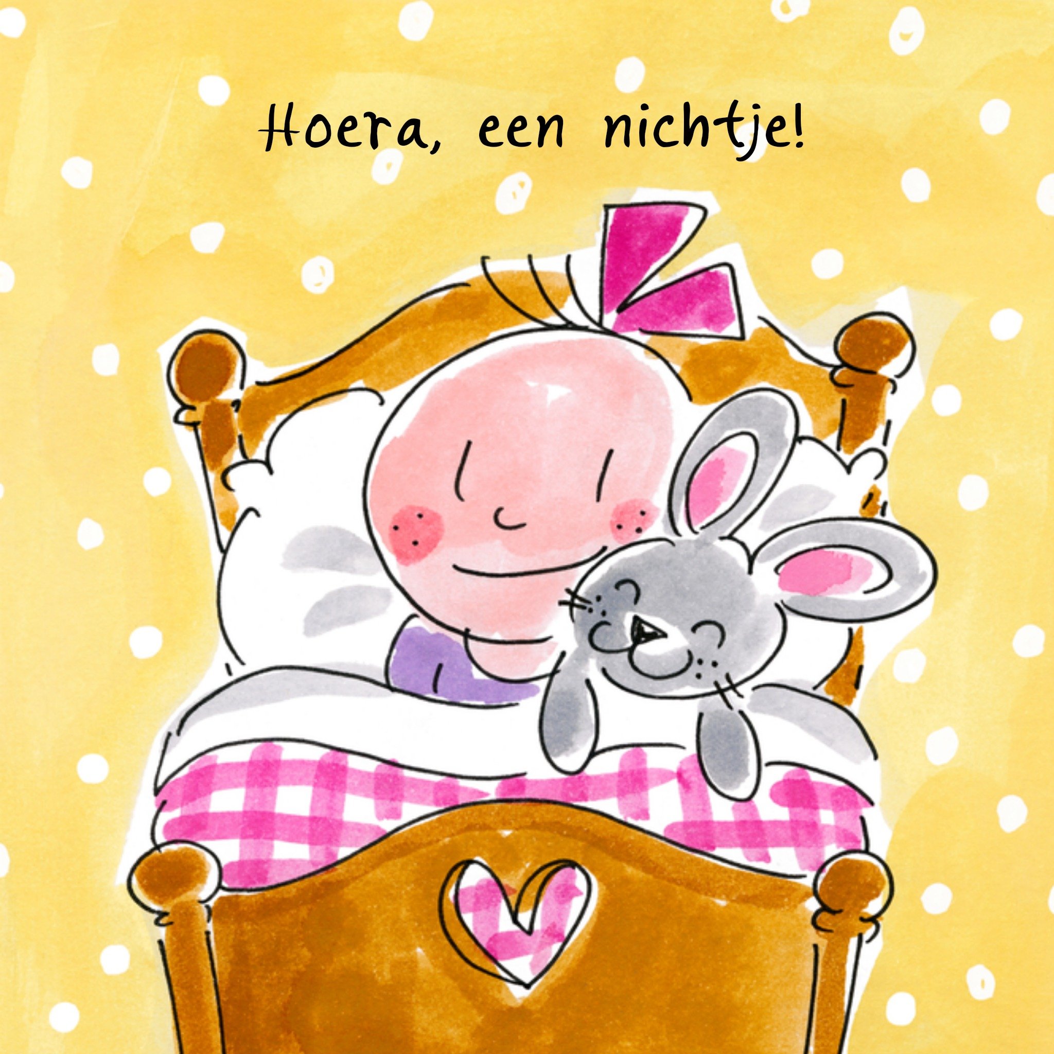 Geboortekaart nichtje Vierkante Kaart Blond Amsterdam