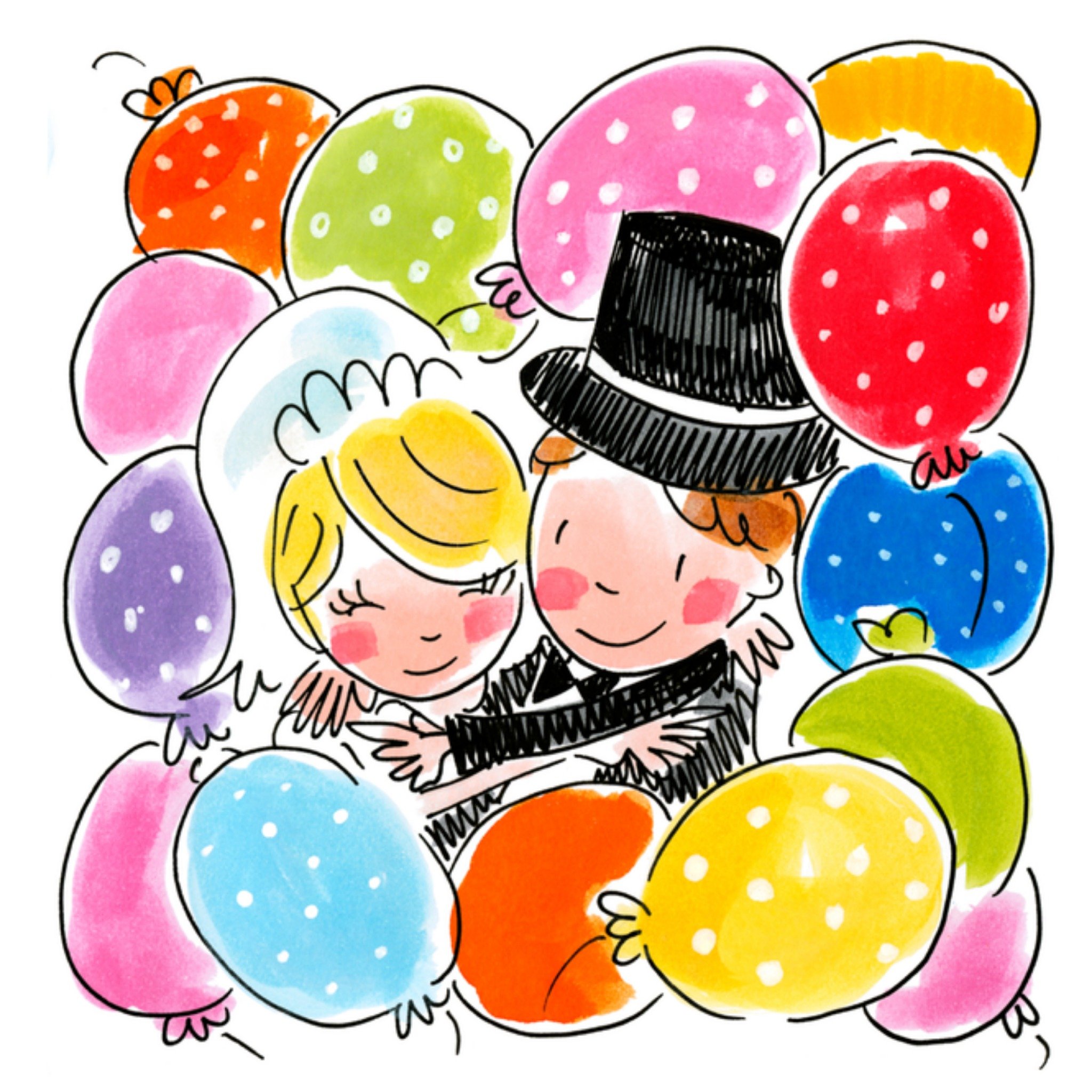 Huwelijkskaart Getrouwd! Vierkante Kaart Blond Amsterdam