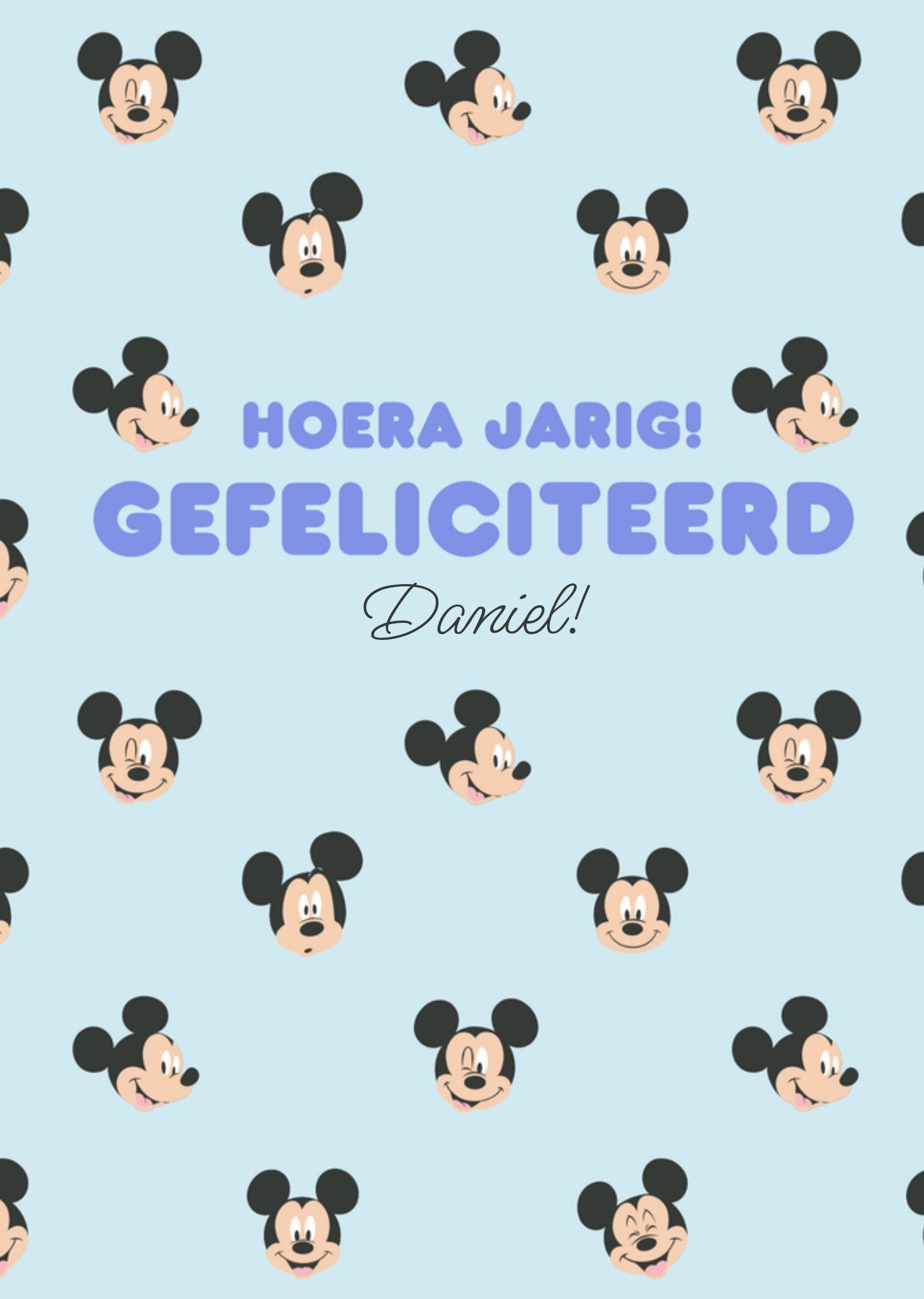 Disney Verjaardagskaart Met naam Kaart Mickey Mouse